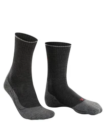FALKE Wandersocken TK2 Explore Wool Silk  Schwarz/Dunkelgrau/Grau