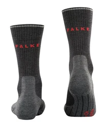 FALKE Wandersocken TK2 Explore Wool Silk  Schwarz/Dunkelgrau/Grau