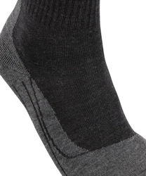 FALKE Wandersocken TK2 Explore Wool Silk  Schwarz/Dunkelgrau/Grau