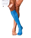 FALKE Kniestrümpfe No. 13 Finest Piuma Cotton Blau/Hellblau