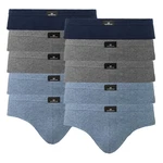 GTZBURG Slip Brief mit Logo am Bund Dunkelblau/Grau/Blau/Hellblau