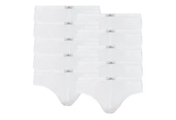 GTZBURG Slip Brief mit Logo am Bund Weiß/Creme/Grau