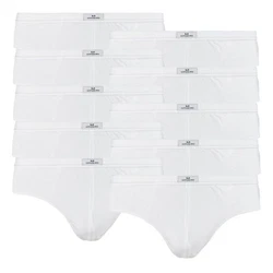 GTZBURG Slip Brief mit Logo am Bund Weiß/Creme/Grau