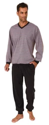 Normann Pyjama Herren Schlafanzug Lila