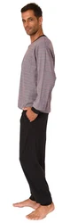 Normann Pyjama Herren Schlafanzug Lila