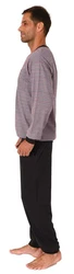Normann Pyjama Herren Schlafanzug Lila