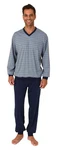 Normann Pyjama Herren Schlafanzug Grau/Blau/Dunkelblau