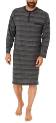 Normann Pyjama Herren Nachthemd langarm 