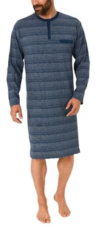 Normann Pyjama Herren Nachthemd langarm