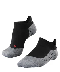 FALKE Wandersocken TK5 Wander Invisible Schwarz/Grau/Rot