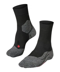 FALKE Laufsocken RU3 Comfort Schwarz/Rot/Dunkelgrau