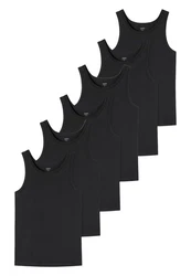 uncover by SCHIESSER Unterhemd Basic  Schwarz/Dunkelgrau/Grau