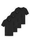 uncover by SCHIESSER Unterhemd Basic 4er Pack Schwarz/Grau/Dunkelgrau