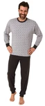 RELAX by Normann Pyjama Herren Schlafanzug langarm Minimal-Optik (112 10 710) 11210710