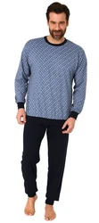 RELAX by Normann Pyjama Herren Schlafanzug langarm Minimal-Optik (112 10 710) 112 10 710