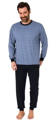 RELAX by Normann Pyjama Herren Schlafanzug langarm Minimal-Optik (112 10 710) 112 10 710