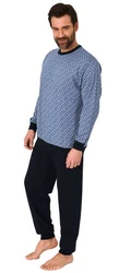 RELAX by Normann Pyjama Herren Schlafanzug langarm Minimal-Optik (112 10 710) 112 10 710