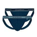 Emporio Armani String Jockstraps Stretch Cotton (2-St) mit doppelt verarbeitetem Frontbereich 