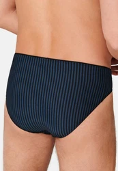 Schiesser Slip Long Life Soft Mini Slip / Unterhose Dunkelblau/Blau/Hellblau