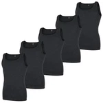 GTZBURG Unterhemd Classic Ringel Dunkelgrau/Schwarz/Grau