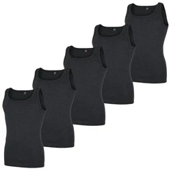 GTZBURG Unterhemd Classic Ringel Dunkelgrau/Schwarz/Grau