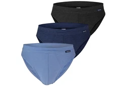 Ammann Slip ohne Eingriff Feinripp (3-St) Dunkelblau/Blau