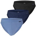 Ammann Slip ohne Eingriff Feinripp (3-St) Dunkelblau/Blau
