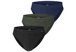 Ammann Slip ohne Eingriff Feinripp (3-St) Dunkelgrün/Khaki/Dunkelblau