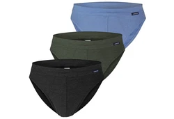 Ammann Slip ohne Eingriff Feinripp (3-St) Dunkelgrün/Khaki/Dunkelblau