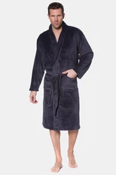JP1880 Bademantel Homewear Dunkelblau/Schwarz/Blau