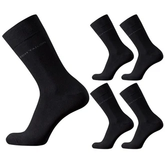 TOM TAILOR Socken Herren 4er Pack uni basic schwarz TOM TAILOR Socken Herren 4er Pack uni basic schwarz