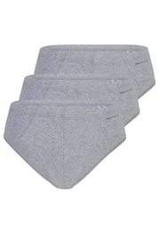 Slip 3er Pack Casual Cotton (Spar-Set, 3-St) Slip / Unterhose - Baumwolle - Ohne Eingriff - Ummantelter Elastikbund