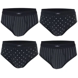 GTZBURG Slip Classic Feinripp (4-St) mit Eingriff im 4er Pack