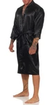 EloModa Morgenmantel Herren Robe Bademantel Grau/Schwarz/Dunkelgrau