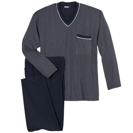 Pyjama Groe Gren Herren Pyjama dunkelblau-wei gestreift (2 tlg)