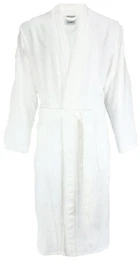 Caw Unisex-Bademantel 1002, Langform, Walkfrottier, Kimono Kragen, Grtel, Walkfrottier
