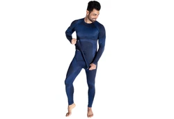Black Snake Funktionsunterhemd und Funktionsunterhose python Funktionsunterwäsche Set Seamless Unterhemd + Unterhose Dunkelblau/Blau/Hellblau