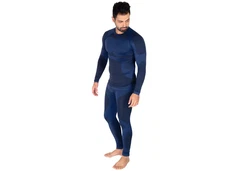 Black Snake Funktionsunterhemd und Funktionsunterhose python Funktionsunterwäsche Set Seamless Unterhemd + Unterhose Dunkelblau/Blau/Hellblau