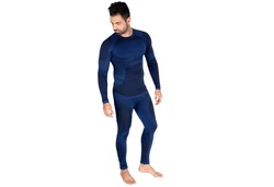Black Snake Funktionsunterhemd und Funktionsunterhose python Funktionsunterwäsche Set Seamless Unterhemd + Unterhose Dunkelblau/Blau/Hellblau