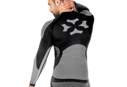 Black Snake Funktionsunterhemd und Funktionsunterhose python Funktionsunterwäsche Set Seamless Unterhemd + Unterhose Grau/Dunkelblau/Türkis