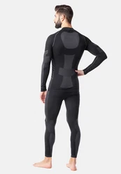 Ladeheid Funktionsunterhemd Herren Funktionsunterwäsche SET Shirt Unterhose Thermoaktiv Schwarz/Dunkelgrau/Grau
