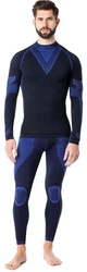 Ladeheid Funktionsunterhemd Herren Funktionsunterwäsche SET Shirt Unterhose Thermoaktiv Dunkelblau/Blau