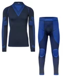 Ladeheid Funktionsunterhemd Herren Funktionsunterwäsche SET Shirt Unterhose Thermoaktiv Dunkelblau/Blau