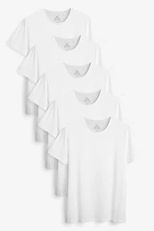 Unterhemd Weie T-Shirts im Regular-Fit, 5er-Pack (5-St)