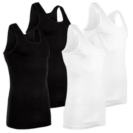 Achselhemd classic (4-St) Feinripp Unterhemd Set ohne Seitennhte