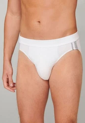 Schiesser Slip Organic Cotton mit seitlichen Streifen (3-St) im 6er Pack Grau/Weiß/Hellgrau