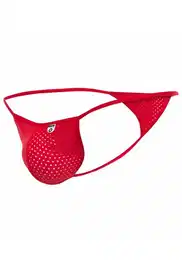 String Transparenter V-String aus Mikrofaser - rot