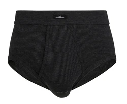 GTZBURG Slip Herren Unterhosen Feinripp mit Eingriff Schwarz/Dunkelgrau/Khaki