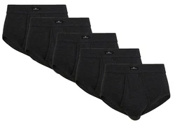 GTZBURG Slip Herren Unterhosen Feinripp mit Eingriff Schwarz/Dunkelgrau/Khaki