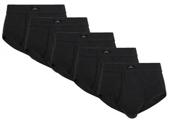 GTZBURG Slip Herren Unterhosen Feinripp mit Eingriff Schwarz/Dunkelgrau/Khaki